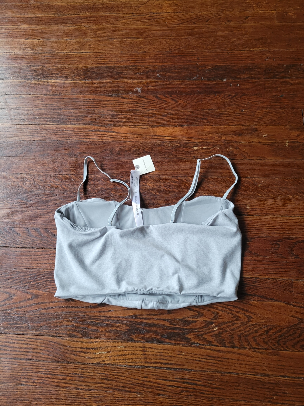 Anthropologie knit corset crop top bustier light grey New Beach Resort Sz Small - Picture 7 of 15